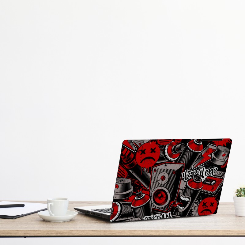 Naklejka na laptopa marmurkowanie ebru w żywych kolorach – Wallissimo®