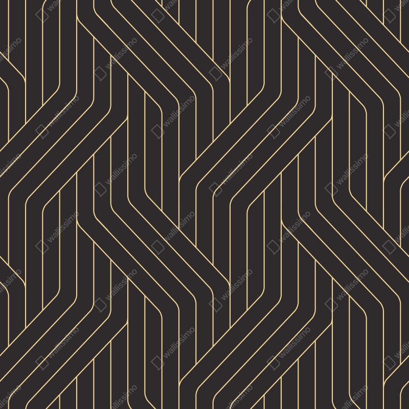 Naklejka na laptopa geometryczny wzór art deco w czerni i złocie – Wallissimo® Naklejka na laptopa geometryczny wzór art deco w czerni i złocie – Wallissimo®