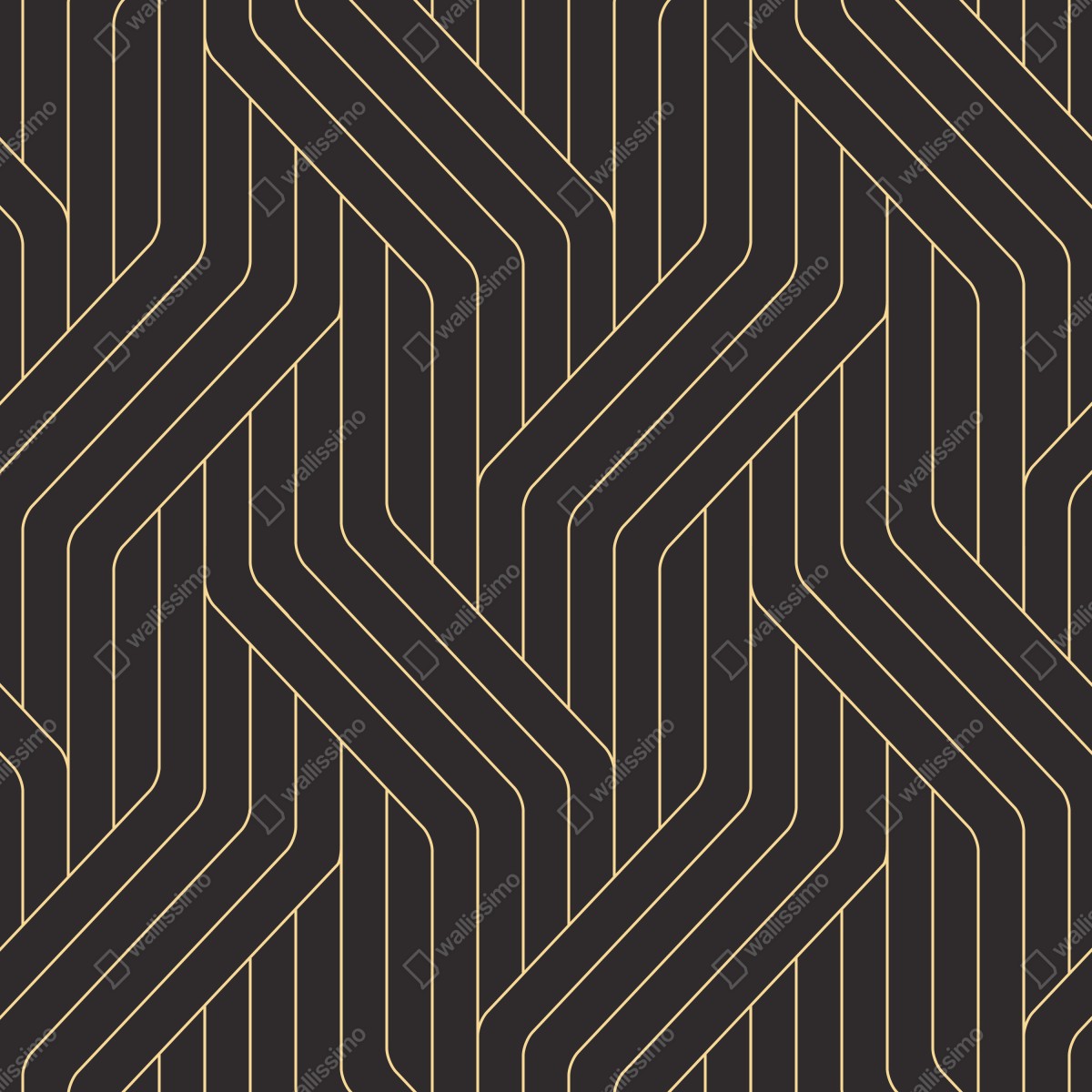 Naklejka na laptopa geometryczny wzór art deco w czerni i złocie – Wallissimo® Naklejka na laptopa geometryczny wzór art deco w czerni i złocie – Wallissimo®