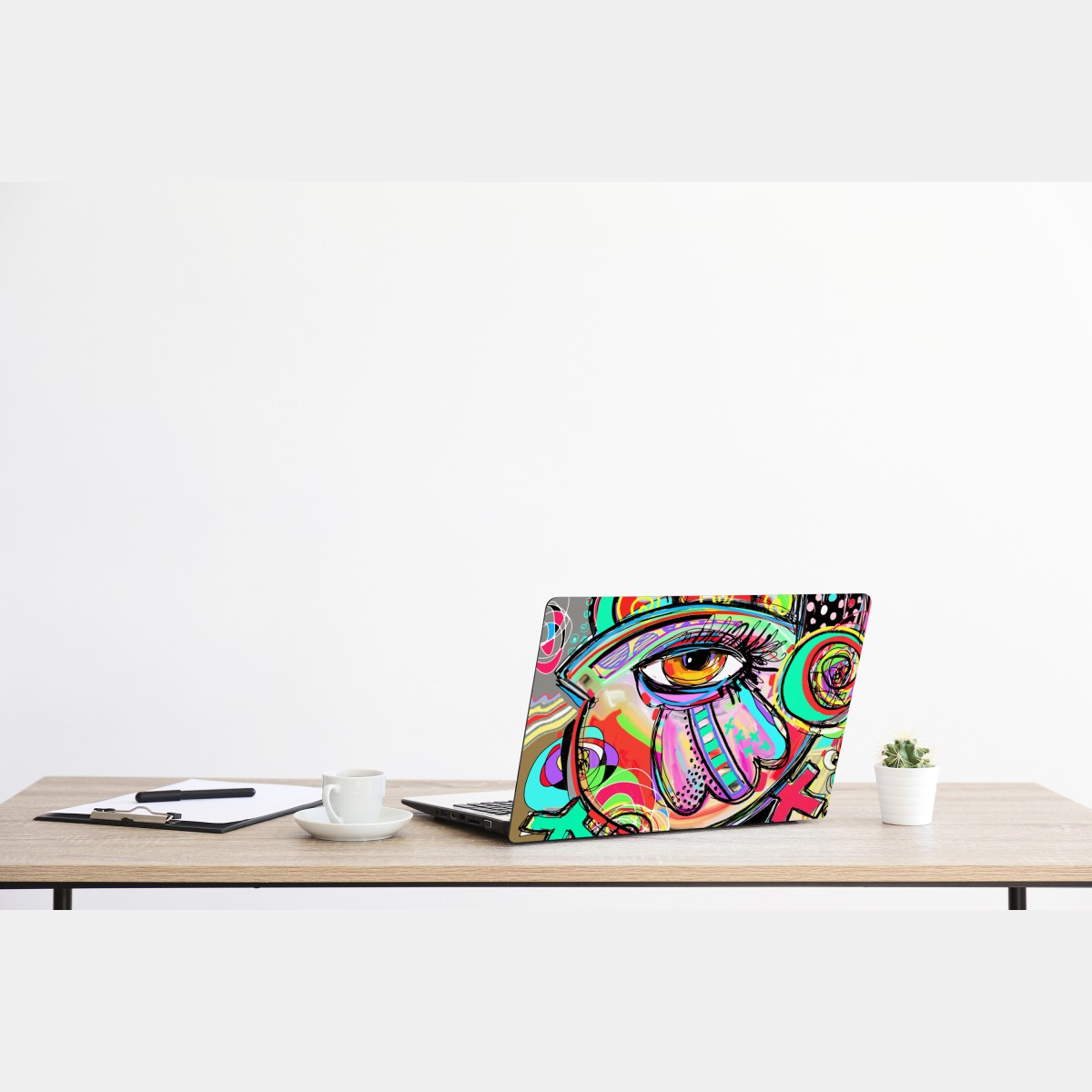 Naklejka na laptopa żywe abstrakcyjne oko w stylu pop art – Wallissimo® Naklejka na laptopa żywe abstrakcyjne oko w stylu pop art – Wallissimo®