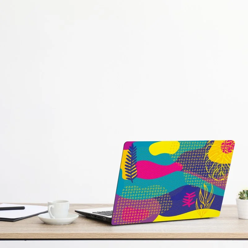 Naklejka na laptopa żywy abstrakcyjny wzór tropikalny – Wallissimo® Naklejka na laptopa żywy abstrakcyjny wzór tropikalny – Wallissimo®