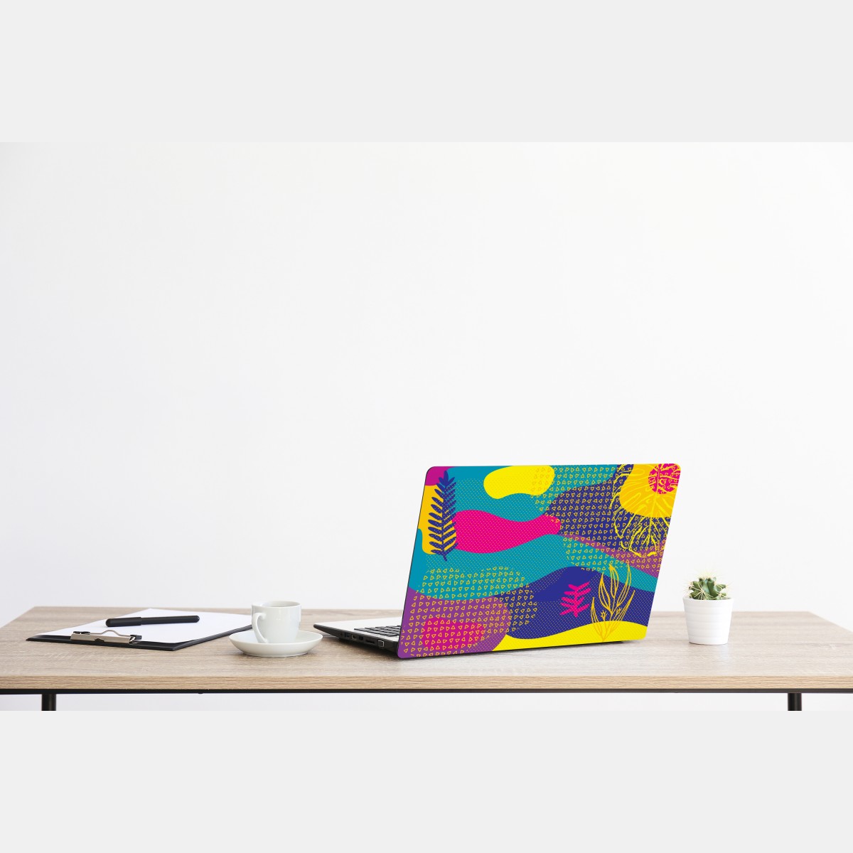 Naklejka na laptopa żywy abstrakcyjny wzór tropikalny – Wallissimo® Naklejka na laptopa żywy abstrakcyjny wzór tropikalny – Wallissimo®