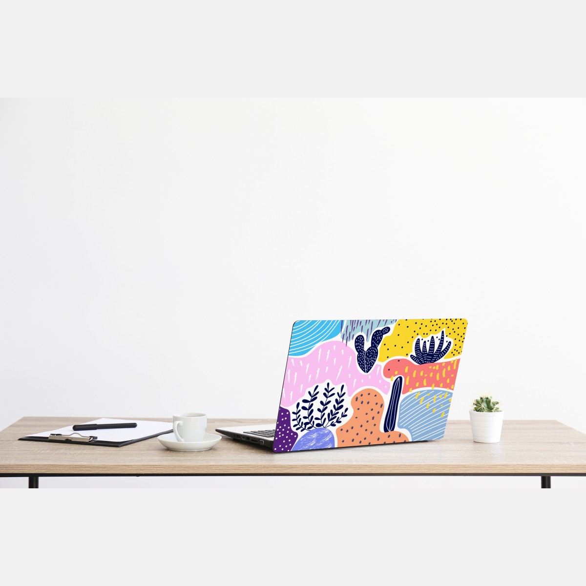 Naklejka na laptopa zabawny abstrakcyjny wzór roślinny – Wallissimo® Naklejka na laptopa zabawny abstrakcyjny wzór roślinny – Wallissimo®