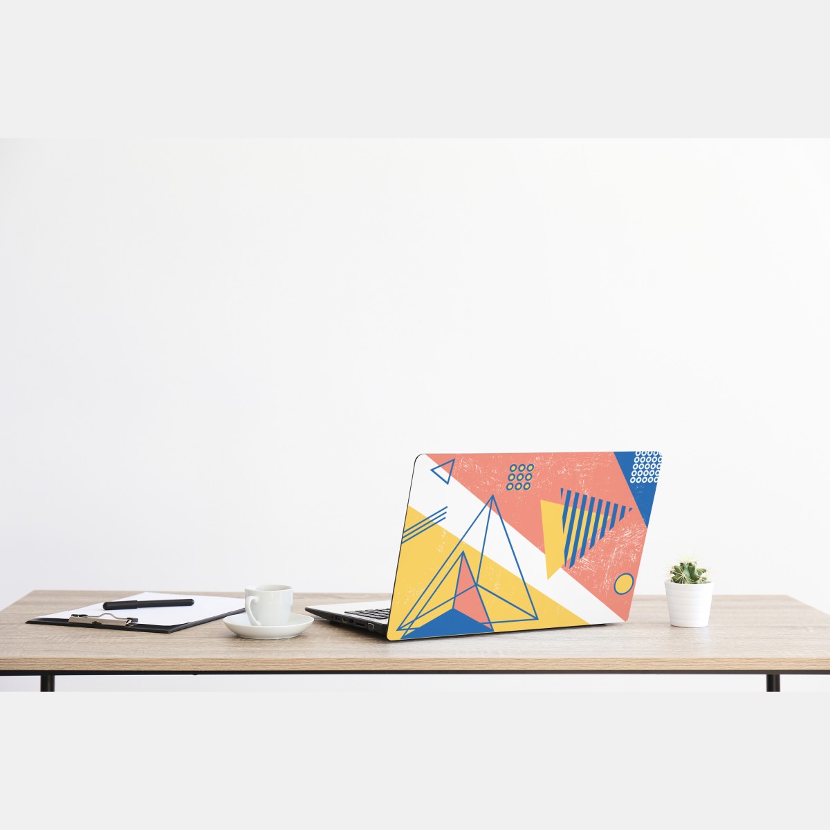 Naklejka na laptopa pastelowa kompozycja geometryczna – Wallissimo® Naklejka na laptopa pastelowa kompozycja geometryczna – Wallissimo®