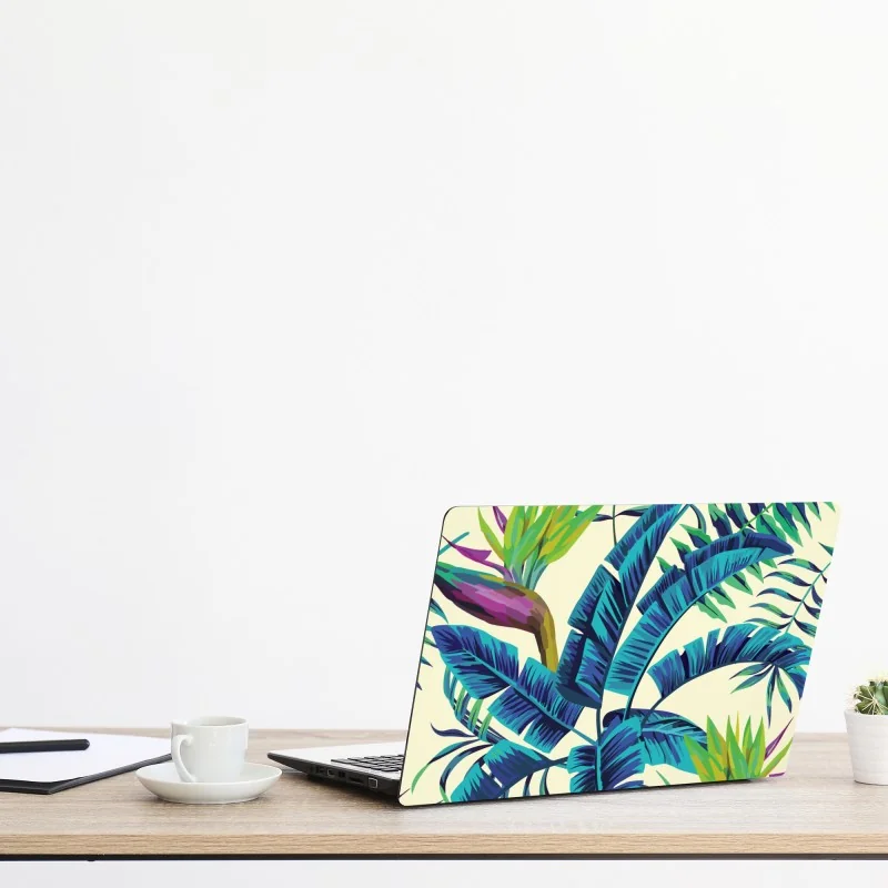 Naklejka na laptopa zabawny abstrakcyjny wzór roślinny – Wallissimo®