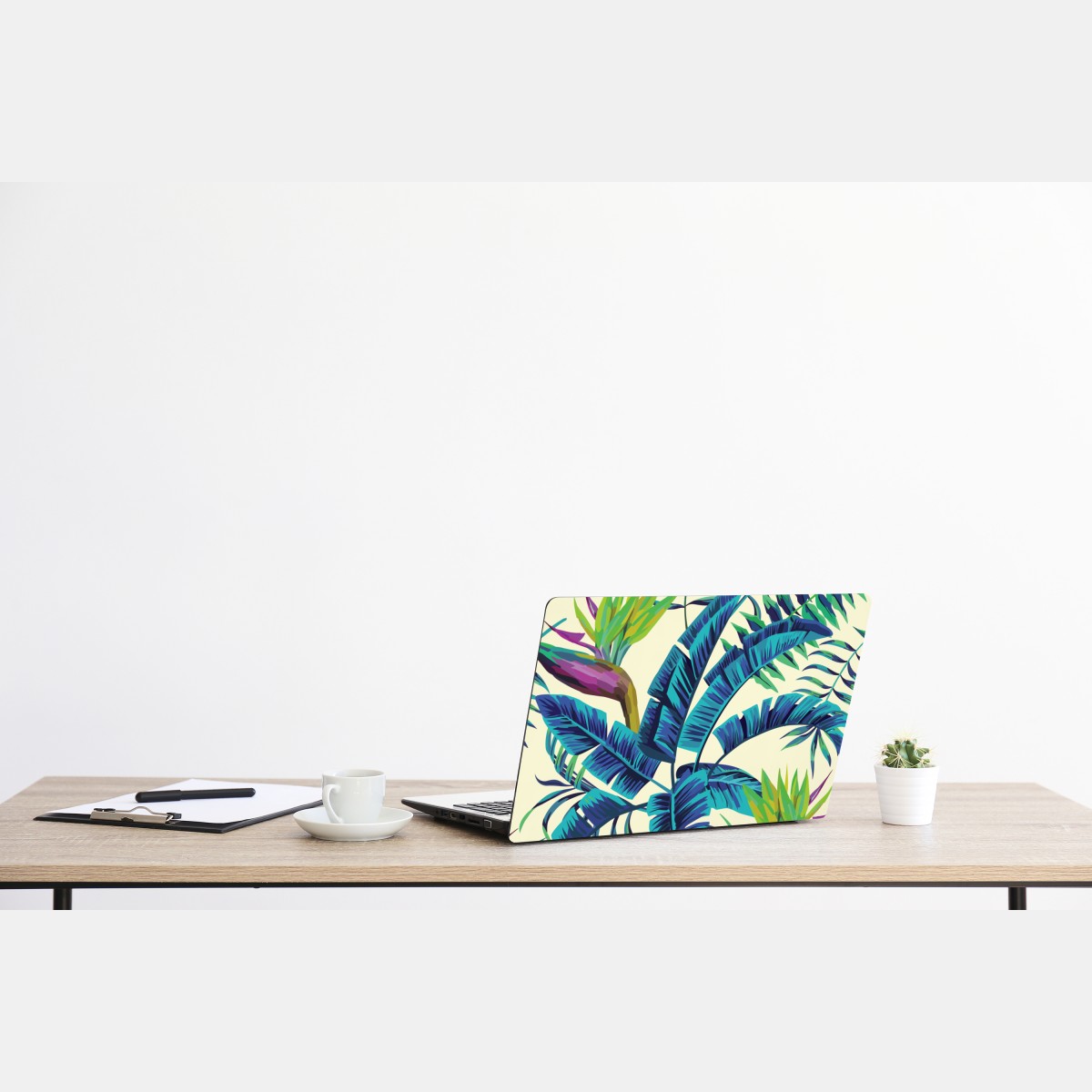 Naklejka na laptopa tropikalne turkusowe liście – Wallissimo® Naklejka na laptopa tropikalne turkusowe liście – Wallissimo®