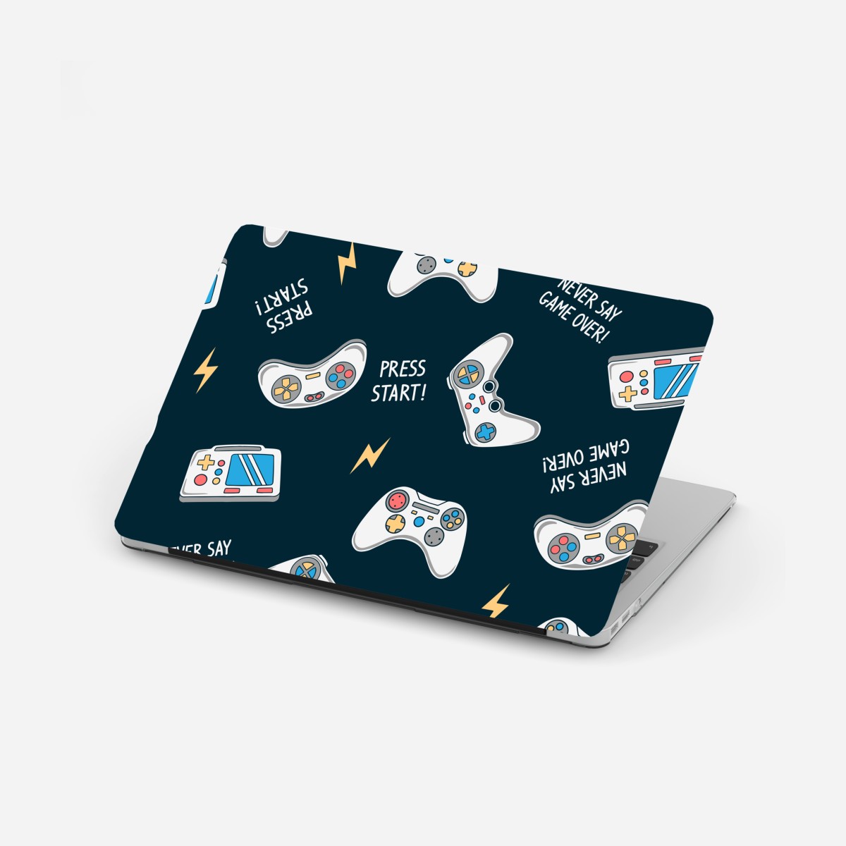 Laptop sticker retro game controllers pattern