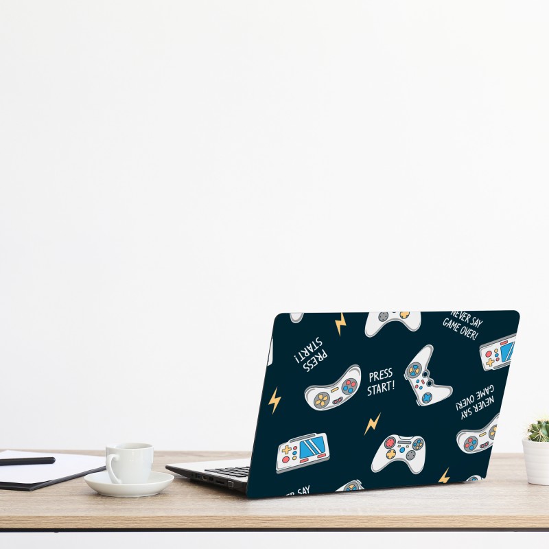 Naklejka na laptopa turkusowy geometryczny motyw łezki – Wallissimo®