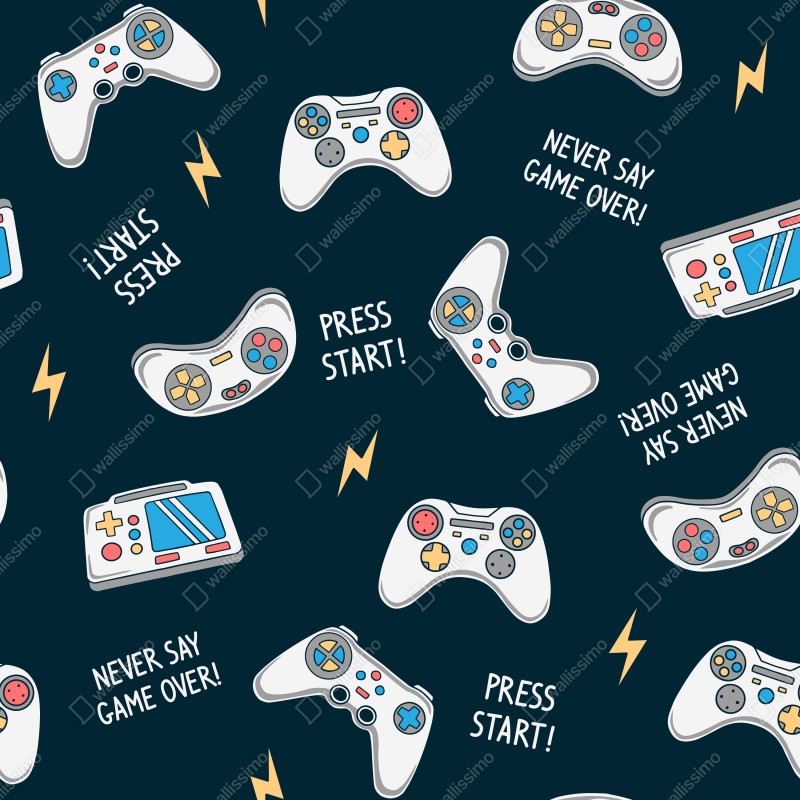 Naklejka na laptopa retro wzór kontrolerów do gier – Wallissimo® Naklejka na laptopa retro wzór kontrolerów do gier – Wallissimo®