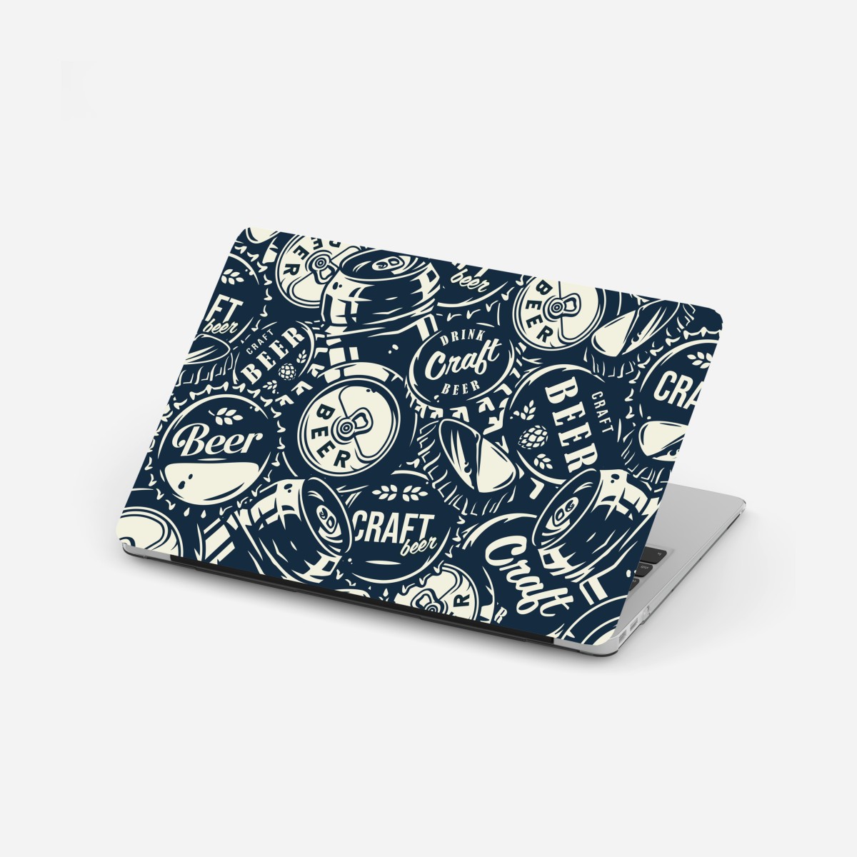 Laptop sticker craft beer caps pattern