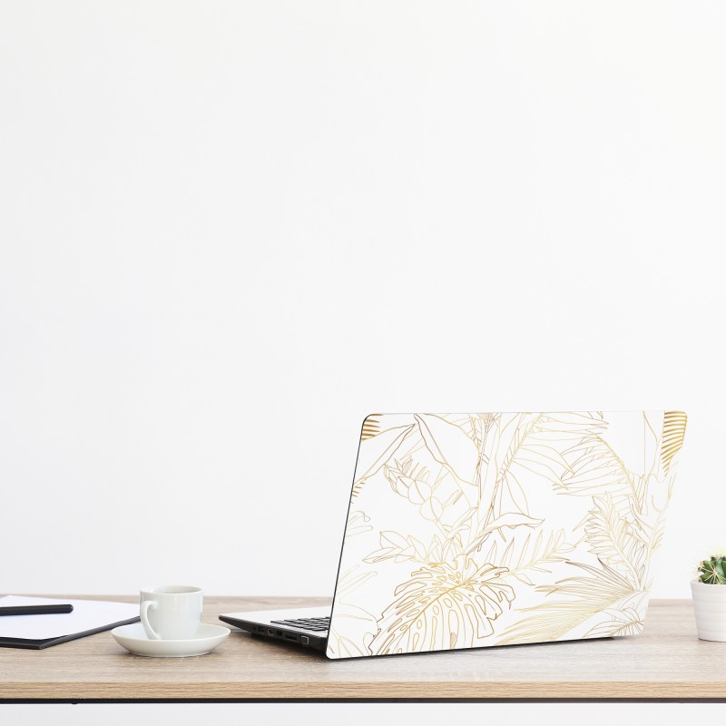 Naklejka na laptopa zabawny abstrakcyjny wzór roślinny – Wallissimo®