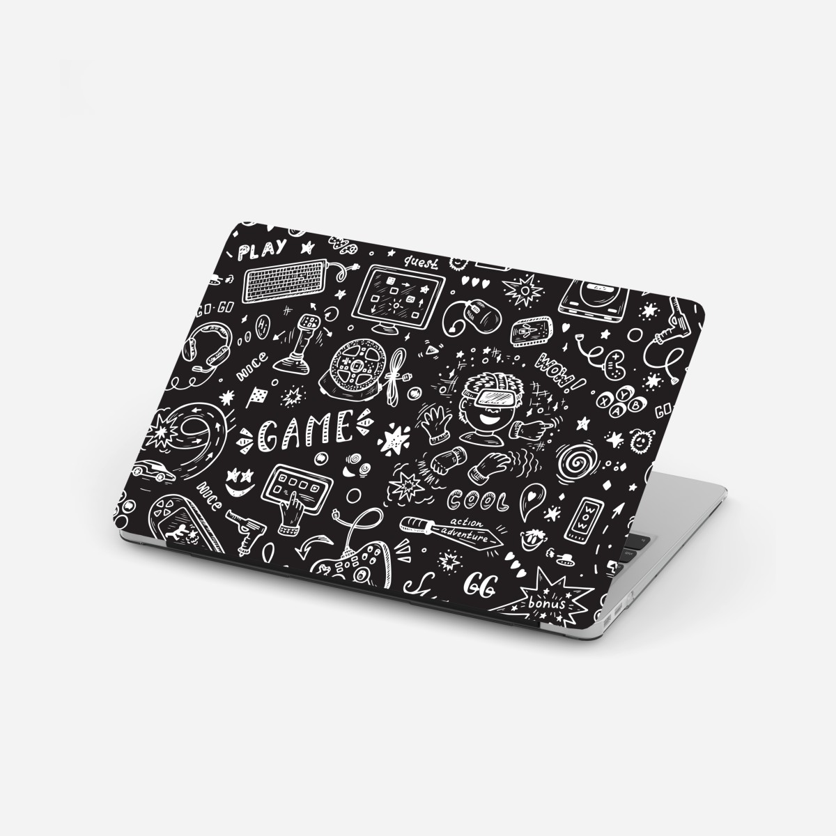 Laptop sticker hand-drawn gaming pattern