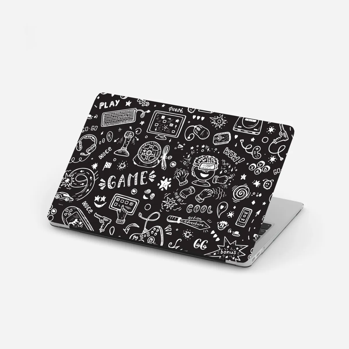 Naklejka na laptopa ręcznie rysowany wzór gier – Wallissimo® Naklejka na laptopa ręcznie rysowany wzór gier – Wallissimo®