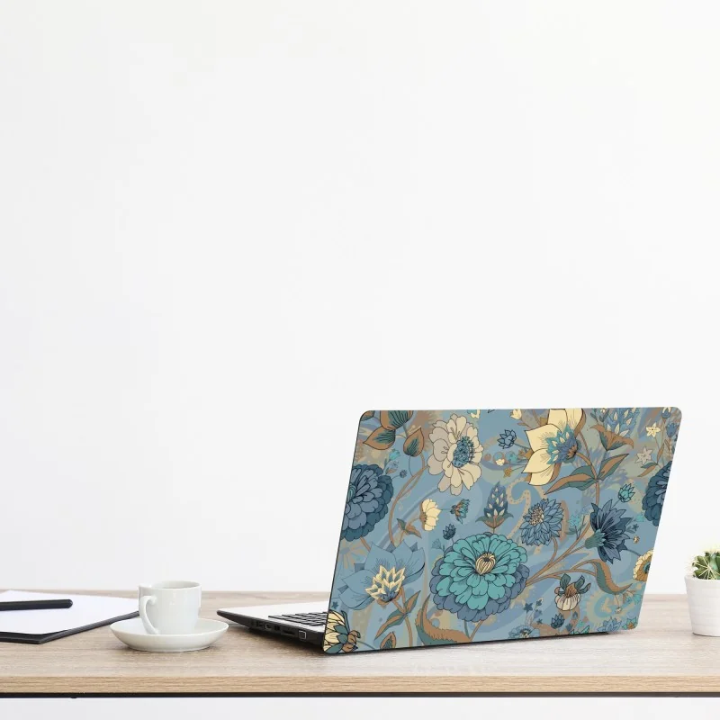 Naklejka na laptopa ciemny marmur ze złotymi i kremowymi żyłami – Wallissimo®