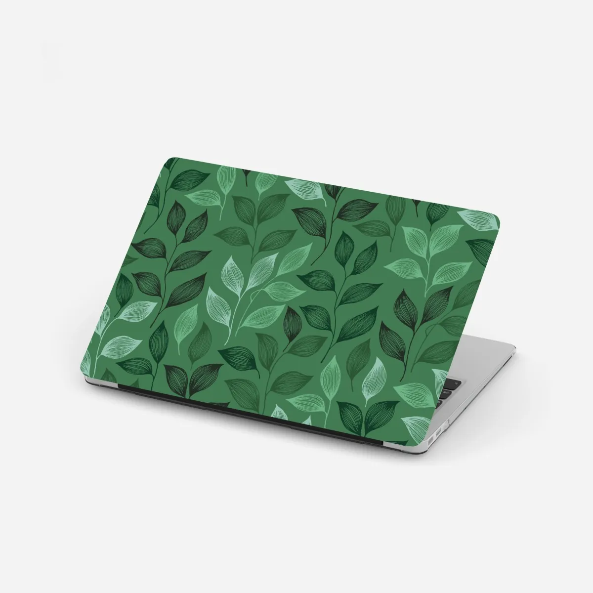 Naklejka na laptopa zielony botaniczny wzór liści – Wallissimo® Naklejka na laptopa zielony botaniczny wzór liści – Wallissimo®