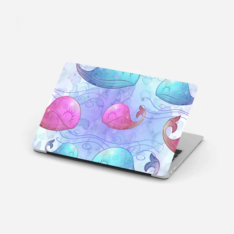 Naklejka na laptopa turkusowo-żółty abstrakcyjny wzór – Wallissimo®