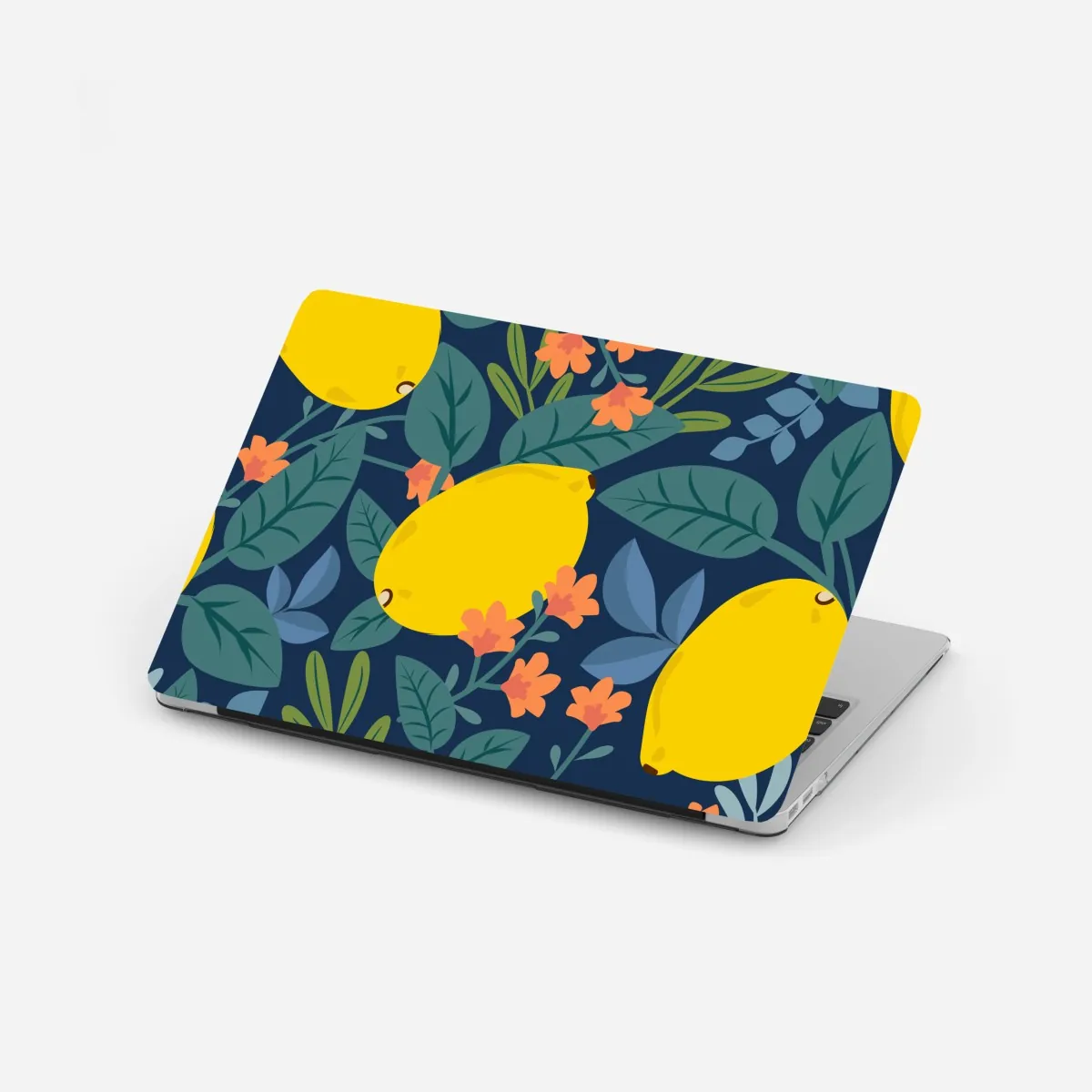 Naklejka na laptopa jaskrawy botaniczny wzór z cytrynami – Wallissimo® Naklejka na laptopa jaskrawy botaniczny wzór z cytrynami – Wallissimo®