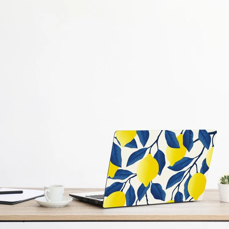 Naklejka na laptopa czarny marmur z białymi żyłkami – Wallissimo®