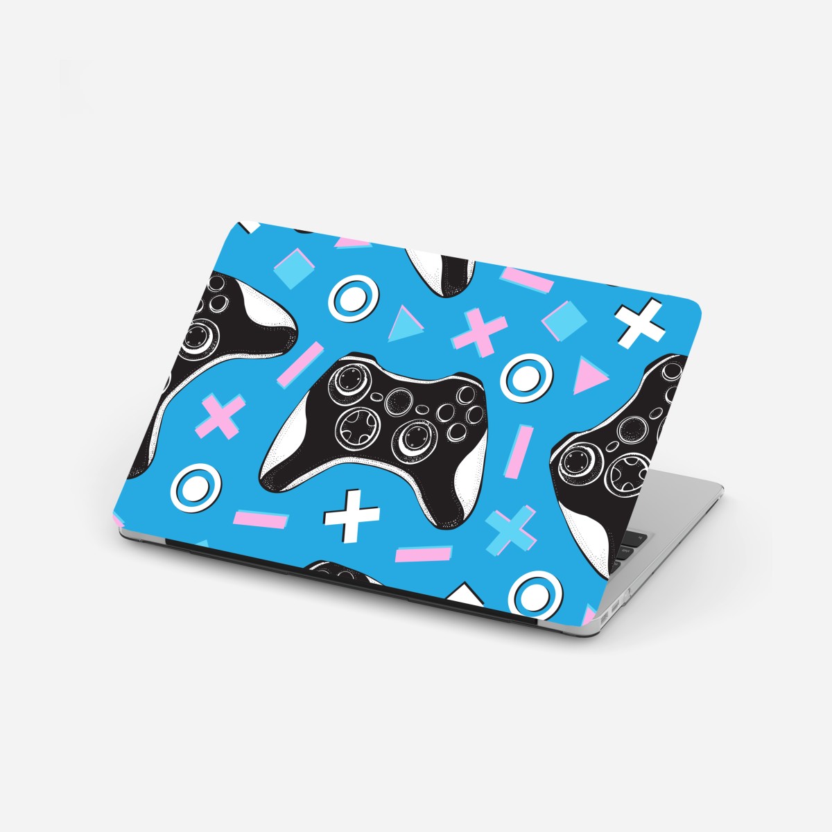 Laptop sticker playful game controller pattern