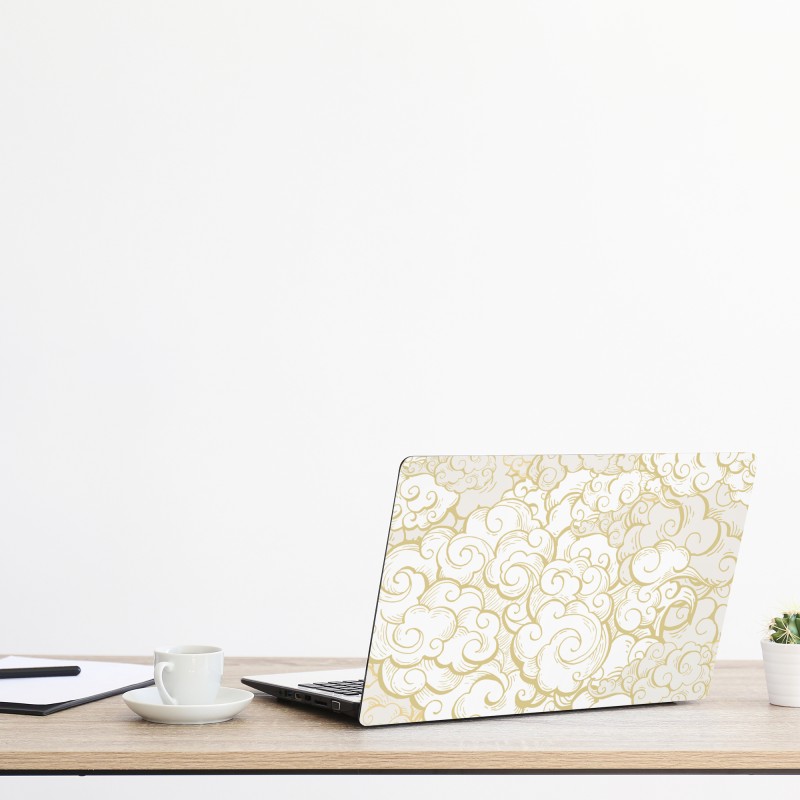 Naklejka na laptopa delikatny wzór różowych róż – Wallissimo®