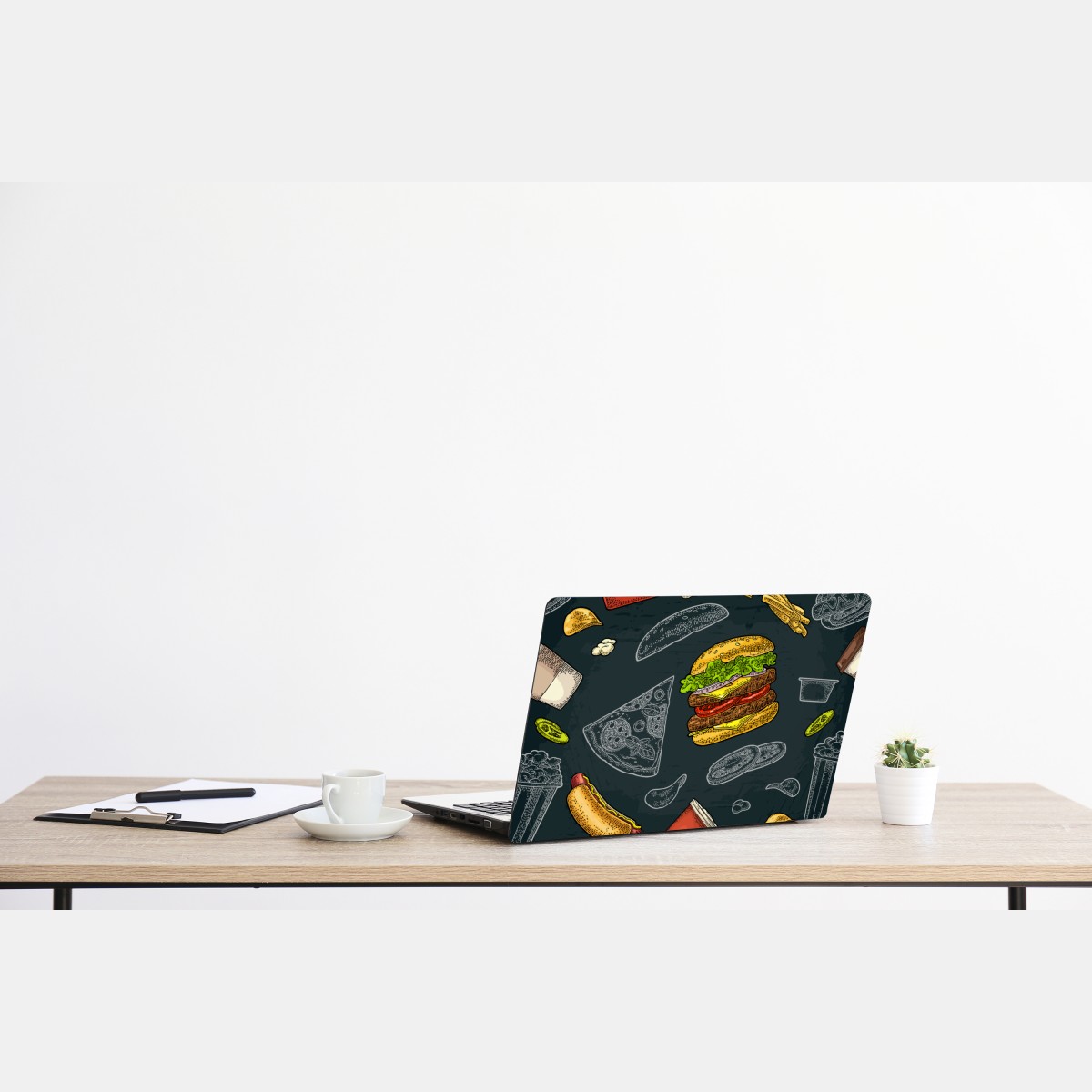 Naklejka na laptopa retro wzór fast food – Wallissimo® Naklejka na laptopa retro wzór fast food – Wallissimo®