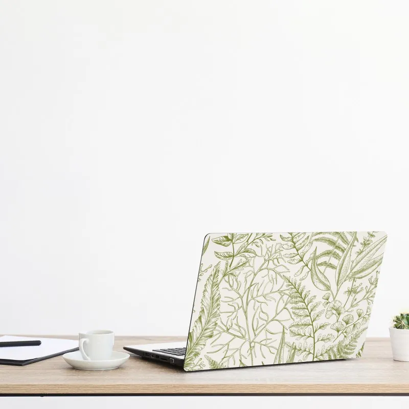 Naklejka na laptopa delikatny wzór różowych róż – Wallissimo®