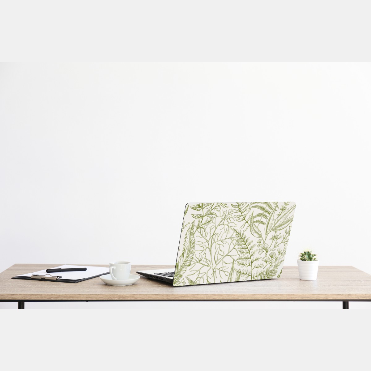 Naklejka na laptopa ręcznie rysowane zielone liście – Wallissimo® Naklejka na laptopa ręcznie rysowane zielone liście – Wallissimo®
