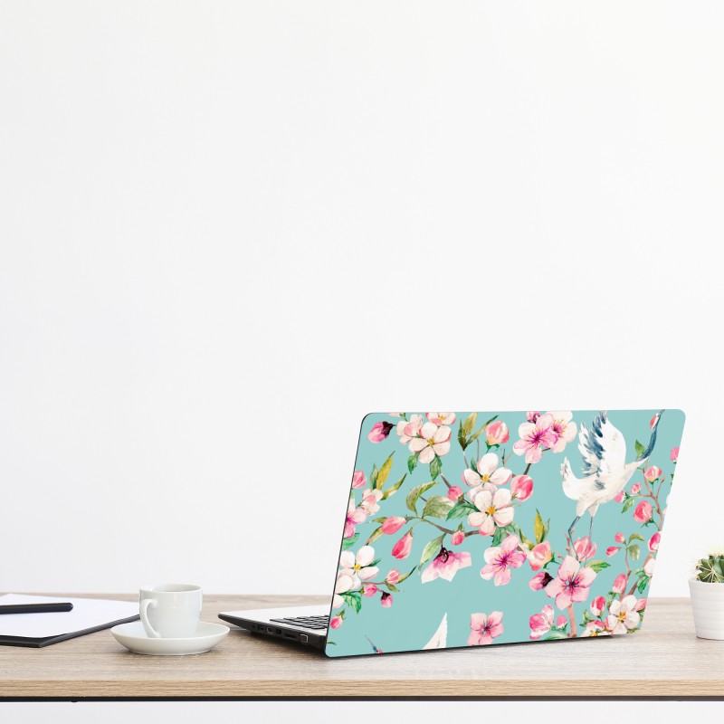 Naklejka na laptopa zabawny abstrakcyjny wzór roślinny – Wallissimo®