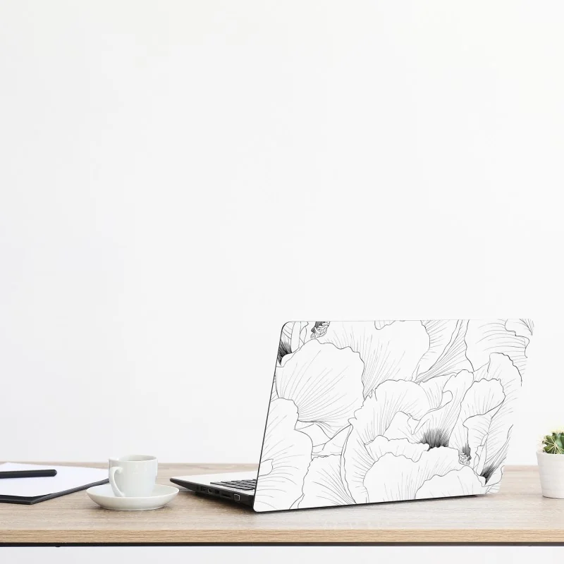 Naklejka na laptopa delikatny botaniczny rysunek kwiatowy – Wallissimo® Naklejka na laptopa delikatny botaniczny rysunek kwiatowy – Wallissimo®