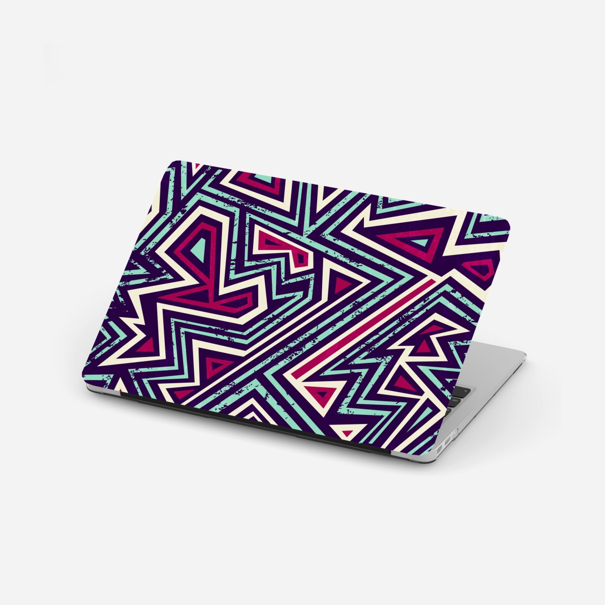 Laptop sticker bold geometric triangle pattern