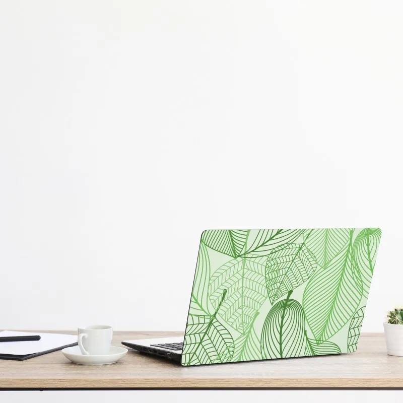 Naklejka na laptopa ciemny marmur ze złotymi i kremowymi żyłami – Wallissimo®