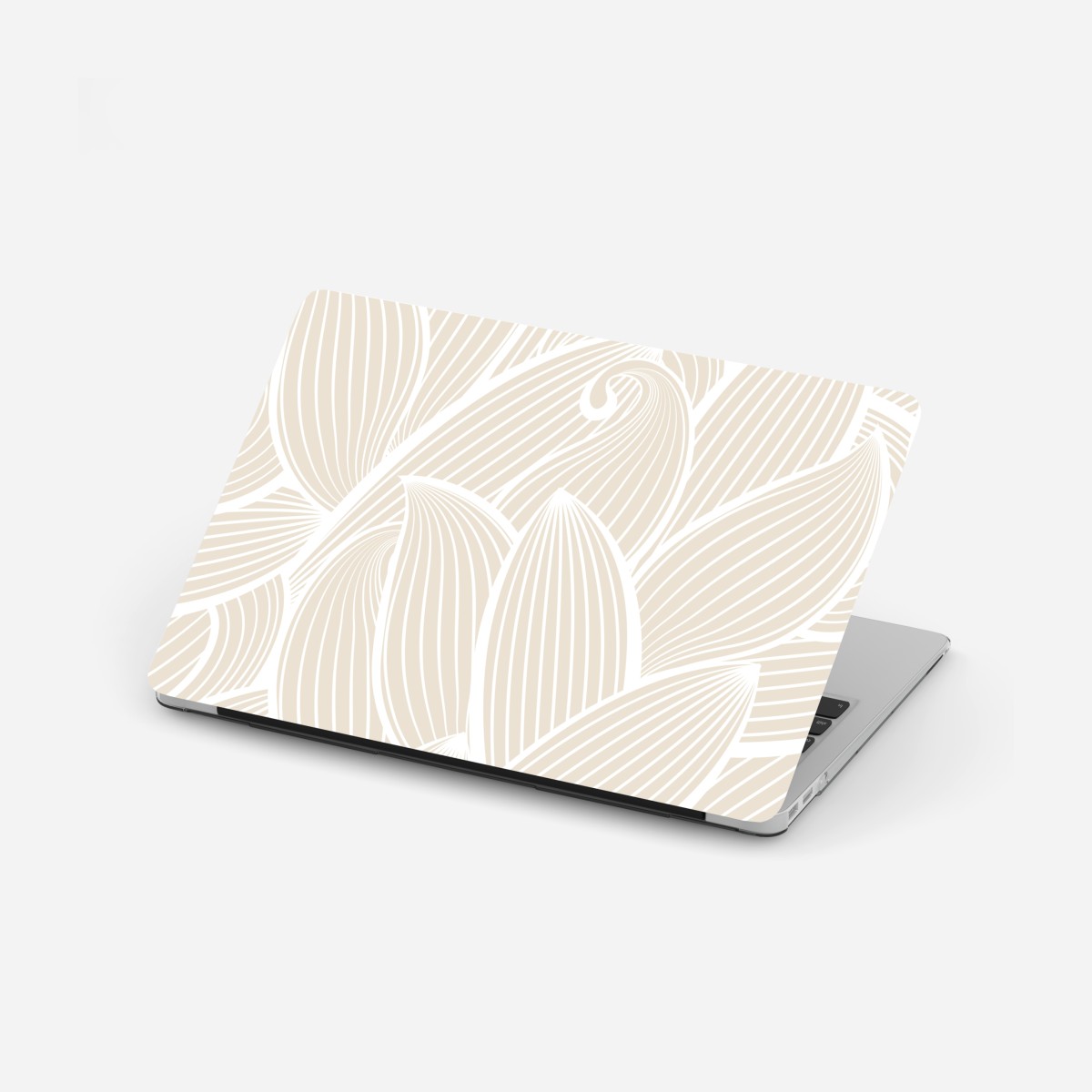 Laptop sticker soft beige botanical pattern