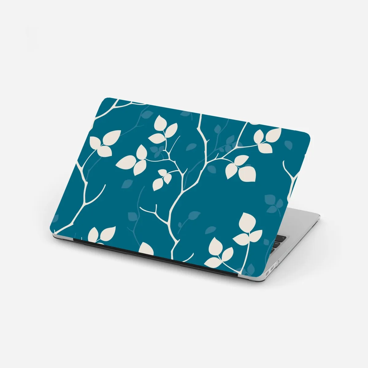 Naklejka na laptopa turkusowy botaniczny wzór liści – Wallissimo® Naklejka na laptopa turkusowy botaniczny wzór liści – Wallissimo®