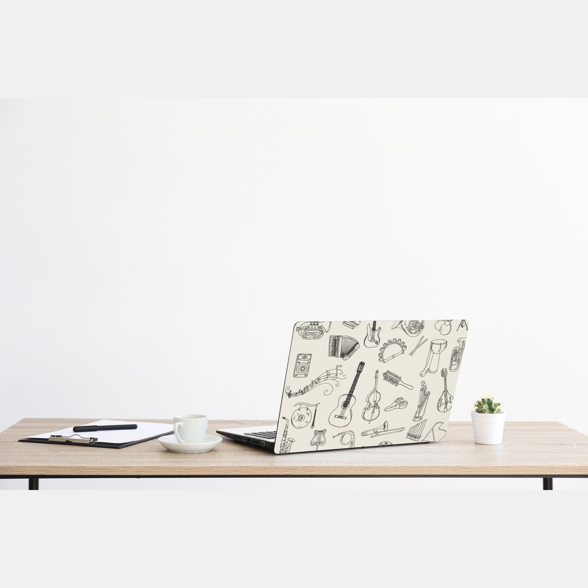 Naklejka na laptopa ręcznie rysowane instrumenty muzyczne kolaż – Wallissimo® Naklejka na laptopa ręcznie rysowane instrumenty muzyczne kolaż – Wallissimo®