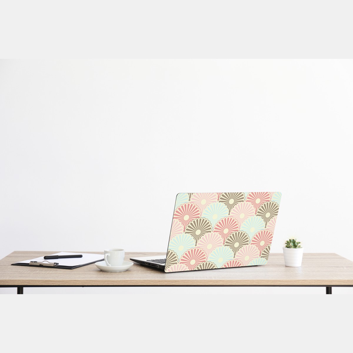 Naklejka na laptopa pastelowy wzór muszelkowy – Wallissimo® Naklejka na laptopa pastelowy wzór muszelkowy – Wallissimo®