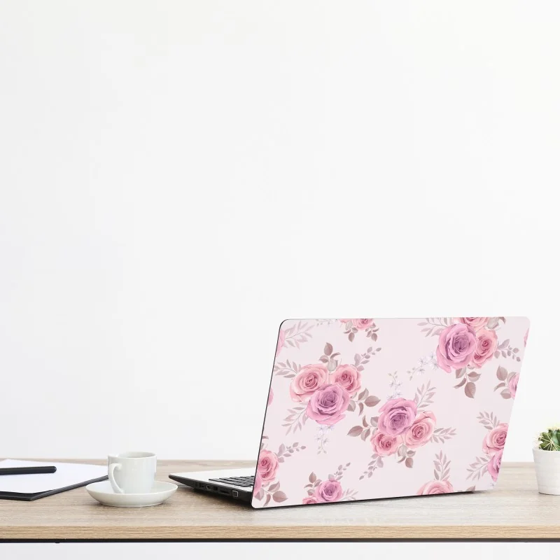 Naklejka na laptopa delikatny botaniczny rysunek kwiatowy – Wallissimo®