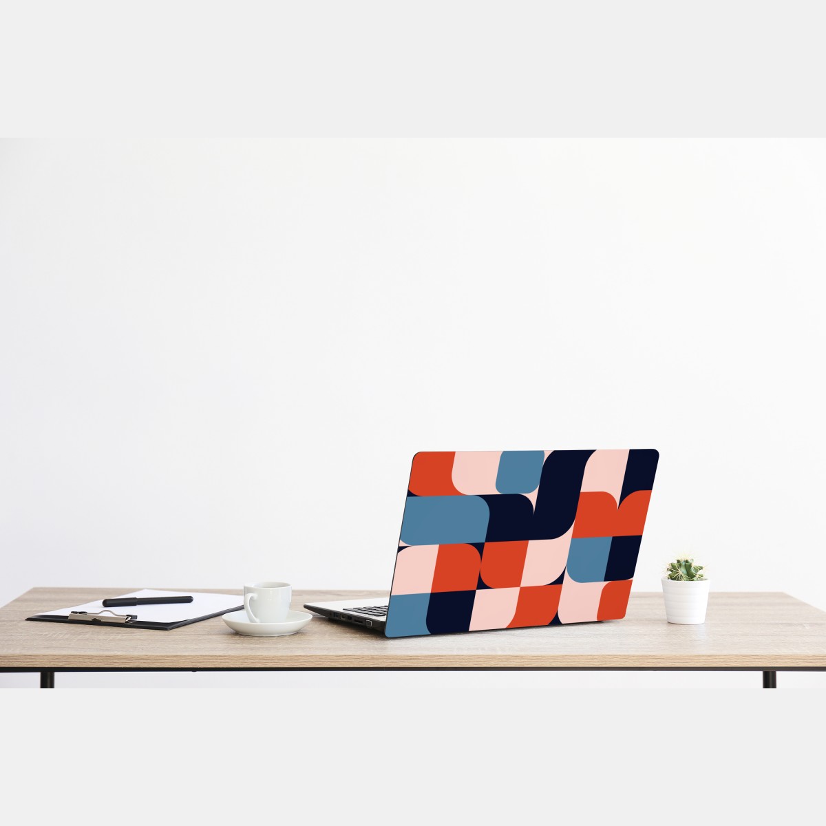 Naklejka na laptopa odważny geometryczny wzór retro – Wallissimo® Naklejka na laptopa odważny geometryczny wzór retro – Wallissimo®