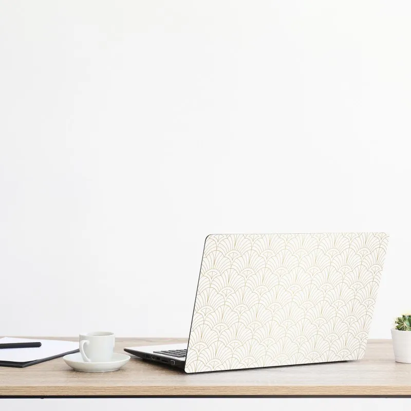 Naklejka na laptopa turkusowy geometryczny motyw łezki – Wallissimo®