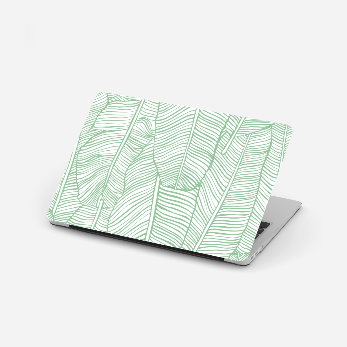 Laptop sticker mint banana leaf pattern