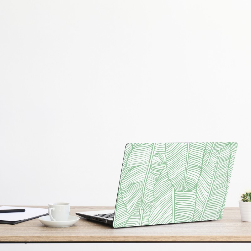 Naklejka na laptopa spokojna zielona ścieżka w lesie – Wallissimo®