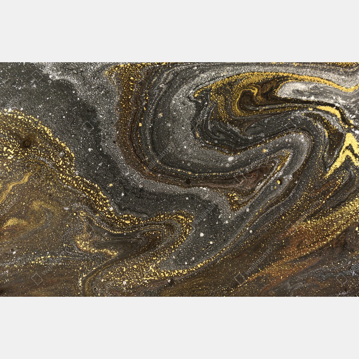 Naklejka na laptopa złoto-czarny marmurowy wir abstrakcyjny – Wallissimo® Naklejka na laptopa złoto-czarny marmurowy wir abstrakcyjny – Wallissimo®