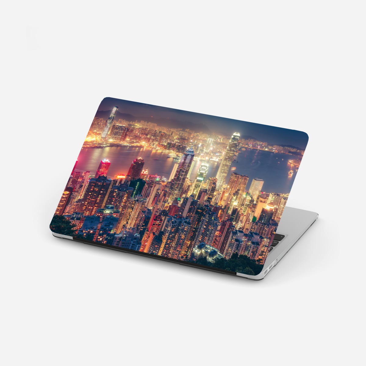 Laptop sticker Hong Kong skyline at night from Victoria Peak