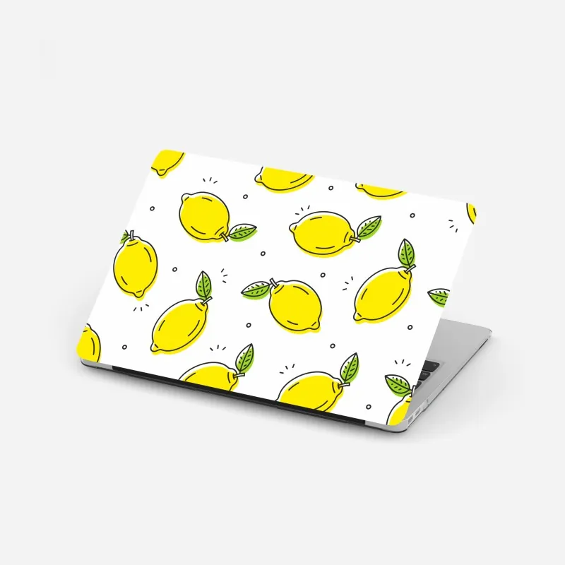 Naklejka na laptopa słoneczny wzór z cytrynami