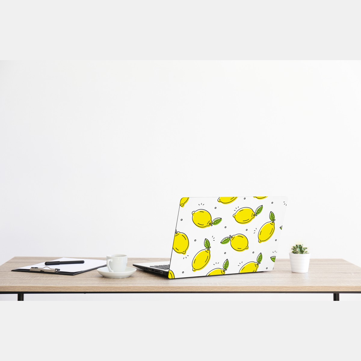 Naklejka na laptopa słoneczny wzór z cytrynami – Wallissimo® Naklejka na laptopa słoneczny wzór z cytrynami – Wallissimo®
