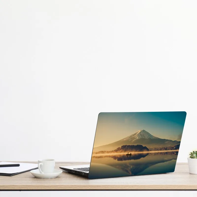 Naklejka na laptopa turkusowy geometryczny motyw łezki – Wallissimo®