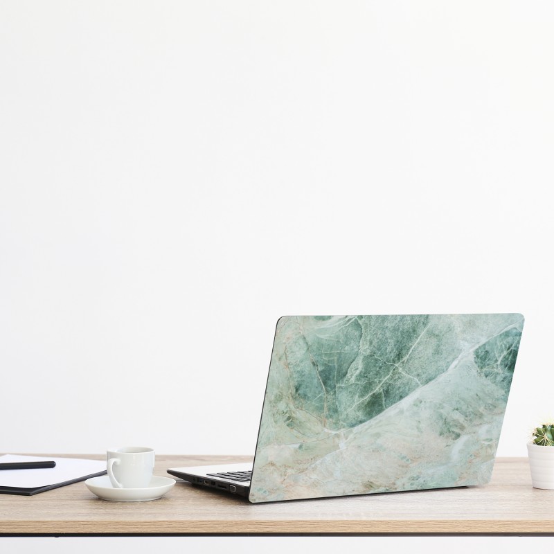 Naklejka na laptopa turkusowy geometryczny motyw łezki – Wallissimo®