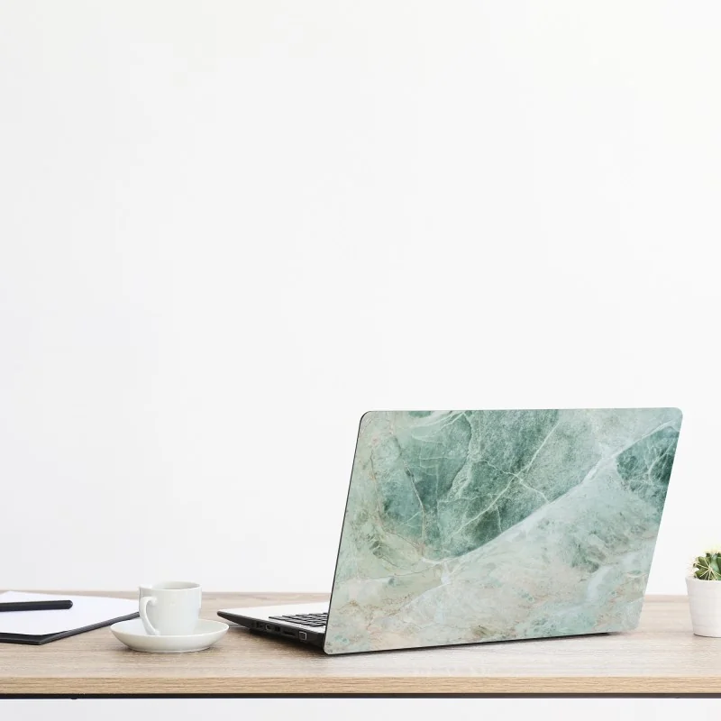 Naklejka na laptopa zielona marmurowa faktura abstrakcyjna – Wallissimo® Naklejka na laptopa zielona marmurowa faktura abstrakcyjna – Wallissimo®