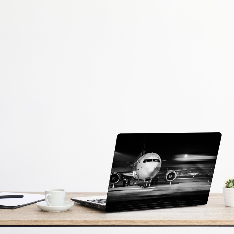 Naklejka na laptopa delikatny botaniczny rysunek kwiatowy – Wallissimo®