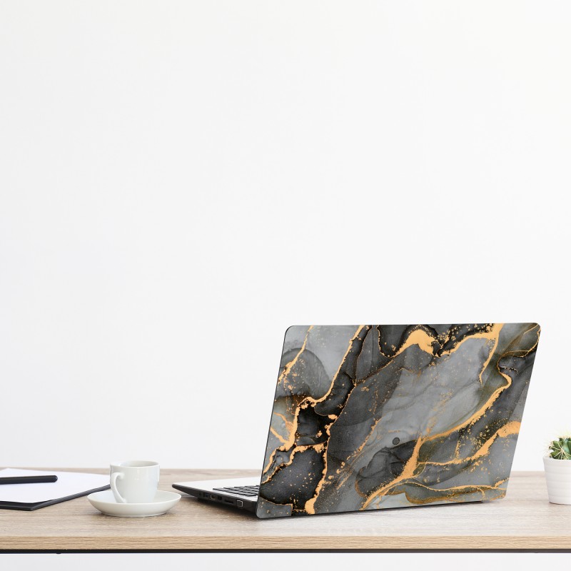Naklejka na laptopa marmurkowanie ebru w żywych kolorach – Wallissimo®