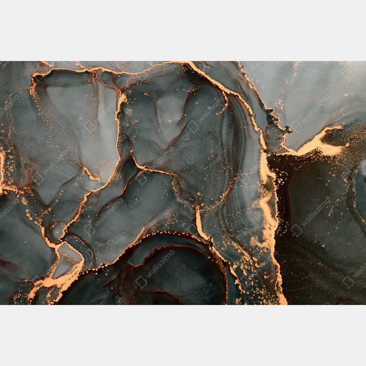 Naklejka na laptopa luksusowa abstrakcja turkus z złotymi żyłami – Wallissimo® Naklejka na laptopa luksusowa abstrakcja turkus z złotymi żyłami – Wallissimo®